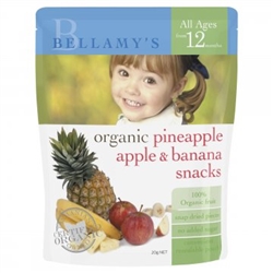 Bellamy’s Organic Pineapple, Apple & Banana Snacks (From 12 months)