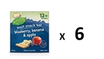 Rafferty's Garden 128gx6 Fruit Snack Bars with Blueberry Banana Apple 12m+
