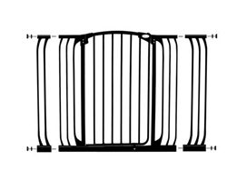 Dreambaby Safety Gate Chelsea Xtra Hallway Tall Black F191B+ 1x9cm+1x18cm extensions