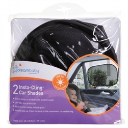 Dreambaby Insta Cling Car Window Shades - Black 2pk