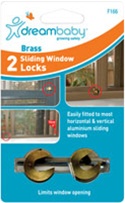 Dreambaby 2 Brass Sliding Window Locks