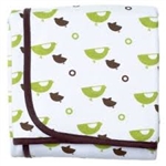 JJ Cole Collections Cotton Receiving Blanket - Green Bird