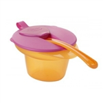 Closer To Nature Explora Cool and Mash Weaning Bowl (4m+)  Orange and Pink
