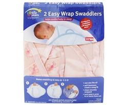 The First Years Swaddler (Pink Star print) - 2pk