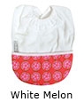 Silly Billyz Towel Pocket Bib 3mths-3yrs+ (White/Melon)