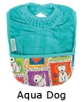 Silly Billyz Towel Pocket Bib 3mths-3yrs+ (Aqua/Dog)