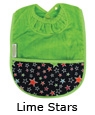 Silly Billyz Towel Pocket Bib 3mths-3yrs+ (Lime/Stars)