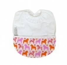 Silly Billyz Towel Pocket Bib 3mths-3yrs+ (White/Pony)