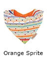 Silly Billyz Designer Bandana Bib 0-2yrs+ (Orange Sprite)