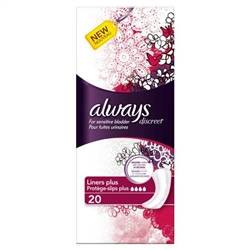 Always Discreet Adult Care Liners Plus - 20