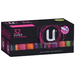 U by Kotex Feminine Care Tampons - Super Slim 32's