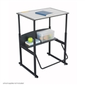 AlphaBetter Adjustable-Height Stand-Up Desk, 28 x 20" Premium or Dry Erase Top and Swinging Footrest Bar