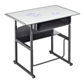 AlphaBetter Adjustable-Height Stand-Up
Desk, 36 x 24" with Book Box and Swinging Footrest Bar
