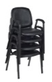 Regency Guest Chair - Ace Vinyl Stack Chair (4 pack) - Black