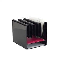 Wave Desk Accessory - Desktop File Organizer with 7 Vertical Sections & Letter-Size Paper Tray