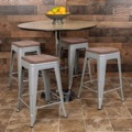 Metal/Wood Counter Height Stools