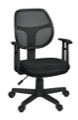 Regency Office Chair - Carter Swivel Chair with Arms - Black