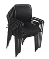 Regency Guest Chair - Mario Stack Chair (8 pack) - Black