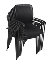 Regency Guest Chair - Mario Stack Chair (8 pack) - Black