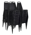 Regency Cafe Seating - Restaurant Stack Chair (40 pack) - Black