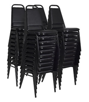 Regency Cafe Seating - Restaurant Stack Chair (40 pack) - Black