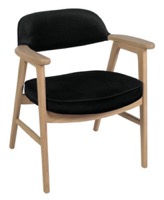 Regency Guest Chair - 476 Sustainable Leather Side Chair  - Natural/ Black