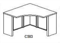CSII Stand Alone Corner Surfaces, 24"D x 42"W x 42"W x 24"D x 29"H