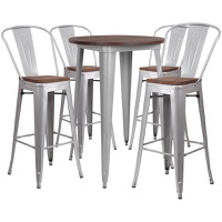 Metal/Wood Colorful Bar Table and Stool Sets