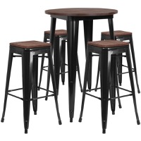 Metal/Wood Colorful Bar Table and Stool Sets