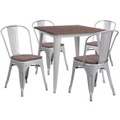 Metal/Wood Colorful Table and Chair Sets