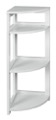 Flip Flop 34" High Corner Folding Bookcase - White
