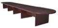 Regency Legacy 240" Modular Racetrack Conference Table with 3 Power Data Grommets - Mahogany