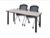 72" x 24" Kee Training Table - Maple/Black and 2 Cadence Nesting Chairs