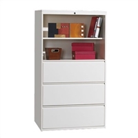 Great Openings Trace - Lateral File / Shelf - 3 Drawer, 2 Shelves - 30"W