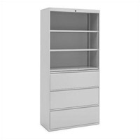 Great Openings Storage - Lateral File - 3 Drawer 3 Shelves - 77 3/8"H x 36"W