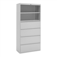 Great Openings Trace - Lateral File / Shelf - 4 Drawer, 2 Shelves - 30"W