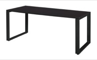 Structure 60" x 30" Training Table - Mocha Walnut/Black