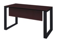 Structure 42" x 24" Training Table with Modesty Panel - Mahogany/Black