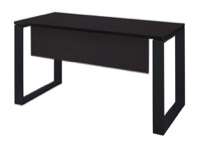 Structure 48" x 24" Training Table with Modesty Panel - Mocha Walnut/Black