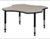 48" Clover Shaped Height Adjustable Classroom Table - Maple