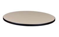30" Round Laminate Table Top - Beige/ Grey