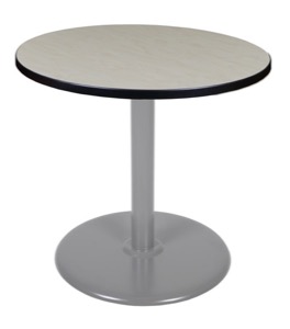 Via 30" Round Platter Base Table - Maple/Grey