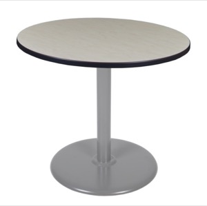Via 36" Round Platter Base Table - Maple/Grey