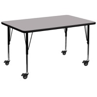 Rectangular Activity Tables with Casters