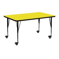 Rectangular Activity Tables with Casters