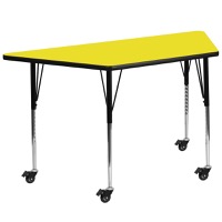 Trapezoid Activity Tables with Casters