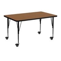 Rectangular Activity Tables with Casters