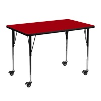 Rectangular Activity Tables with Casters