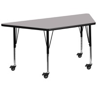 Trapezoid Activity Tables with Casters