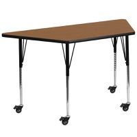 Trapezoid Activity Tables with Casters